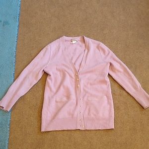 J. Crew Lilac Purple Cashmere Cardigan Sweater